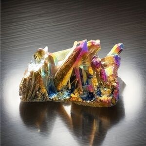 New Rainbow Titanium Quartz Cluster 33 grams Increase Happiness, Ground Chakras